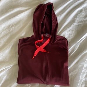The North Face Fitted Maroon Zip Up Sweatshirt